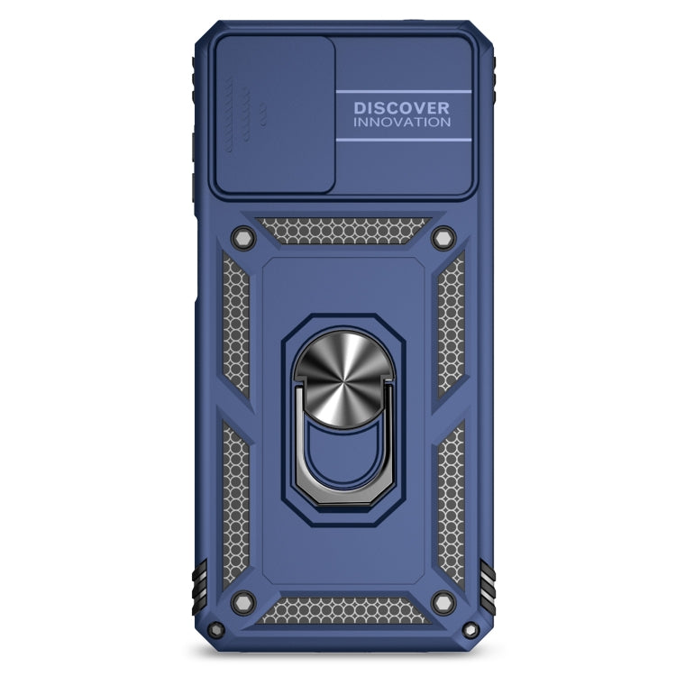 For Motorola Moto G22 5G / Moto G Play 2024 Sliding Camshield Holder Phone Case(Blue) by buy2fix