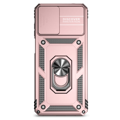 For Motorola Moto G22 5G / Moto G Play 2024 Sliding Camshield Holder Phone Case(Rose Gold) by buy2fix
