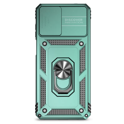 For Motorola Moto G22 5G / Moto G Play 2024 Sliding Camshield Holder Phone Case(Dark Green) by buy2fix