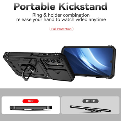 For Samsung Galaxy A24 Sliding Camshield Holder Phone Case(Black) by buy2fix