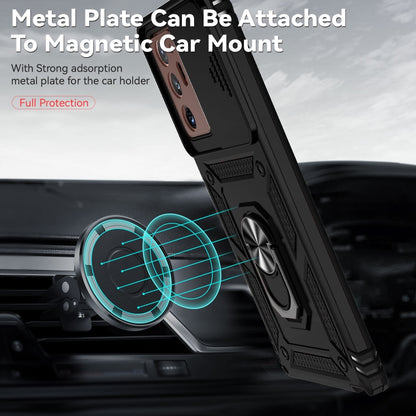 For Samsung Galaxy Note20 Ultra Sliding Camshield Holder Phone Case(Black) by buy2fix