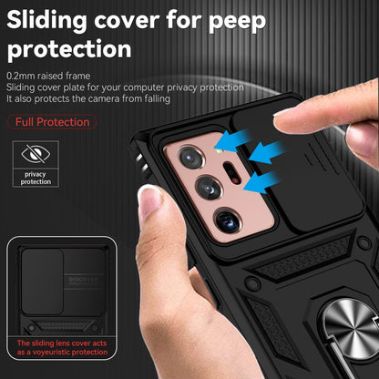 For Samsung Galaxy Note20 Ultra Sliding Camshield Holder Phone Case(Black) by buy2fix