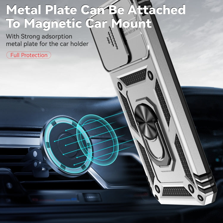 For Xiaomi 13 Sliding Camshield Holder Phone Case(Silver) - 13 Cases by buy2fix | Online Shopping UK | buy2fix