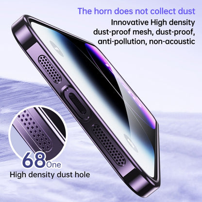 For iPhone 14 SULADA Electroplated Transparent Glittery TPU Phone Case(Silver) - iPhone 14 Cases by SULADA | Online Shopping UK | buy2fix