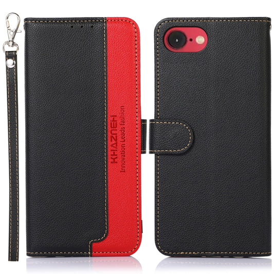 For iPhone 16e KHAZNEH Litchi Texture Leather RFID Phone Case(Black) by buy2fix