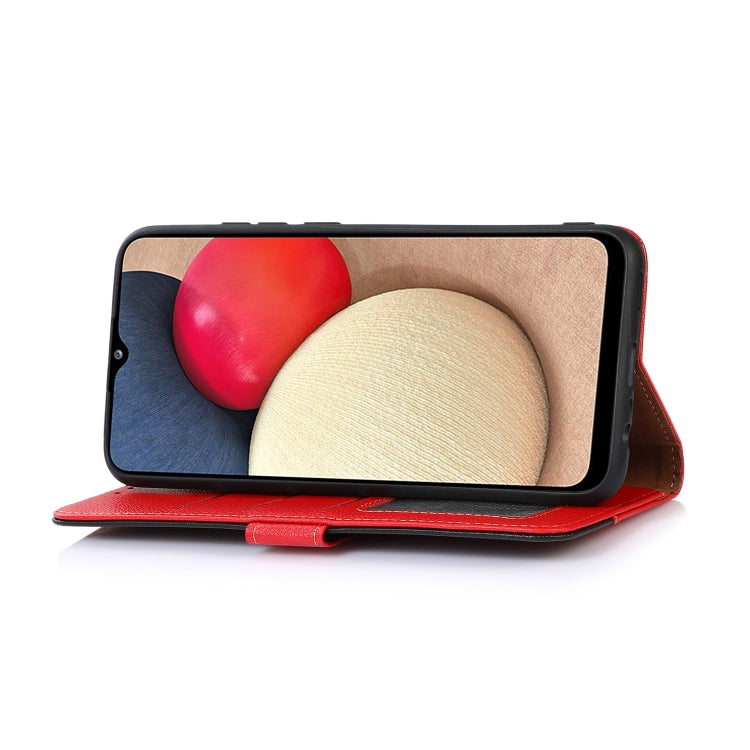 For iPhone 16e KHAZNEH Litchi Texture Leather RFID Phone Case(Red) by buy2fix