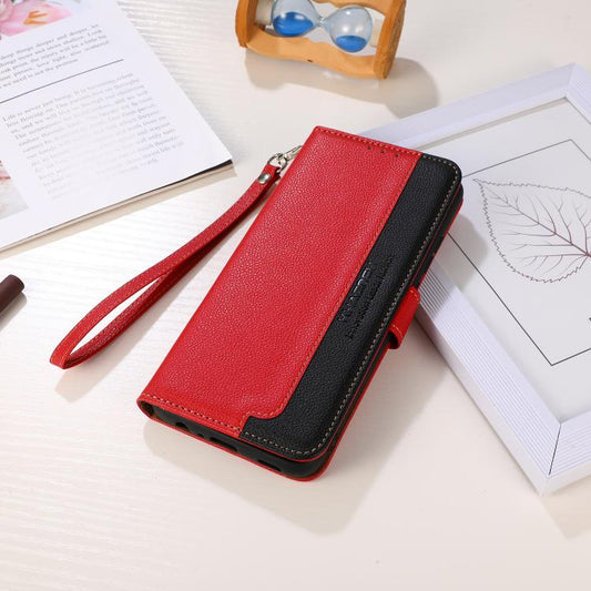 For iPhone 17 Pro Max KHAZNEH Litchi Texture Leather RFID Phone Case(Red) - iPhone 17 Pro Max Cases by buy2fix | Online Shopping UK | buy2fix