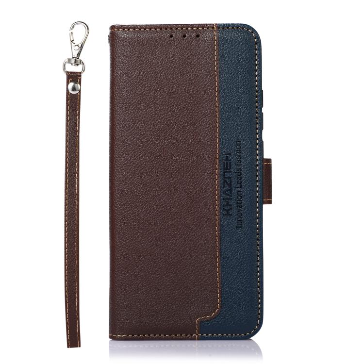 For iPhone 17 Pro Max KHAZNEH Litchi Texture Leather RFID Phone Case(Brown) - iPhone 17 Pro Max Cases by buy2fix | Online Shopping UK | buy2fix