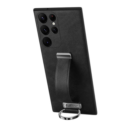 For Samsung Galaxy S23 Ultra 5G SULADA PC Hybrid Leather Texture Skin Feel Shockproof Phone Case(Black) - Galaxy S23 Ultra 5G Cases by SULADA | Online Shopping UK | buy2fix