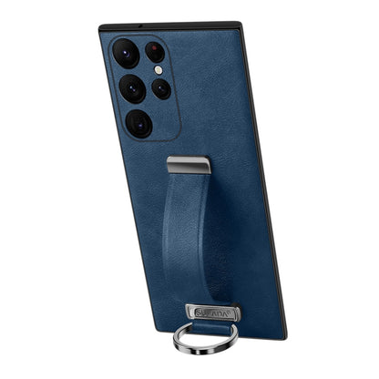 For Samsung Galaxy S23 Ultra 5G SULADA PC Hybrid Leather Texture Skin Feel Shockproof Phone Case(Blue) - Galaxy S23 Ultra 5G Cases by SULADA | Online Shopping UK | buy2fix