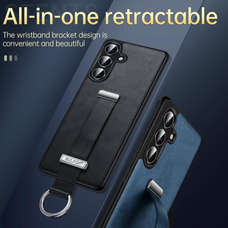 For Samsung Galaxy S23 Ultra 5G SULADA PC Hybrid Leather Texture Skin Feel Shockproof Phone Case(Red) - Galaxy S23 Ultra 5G Cases by SULADA | Online Shopping UK | buy2fix