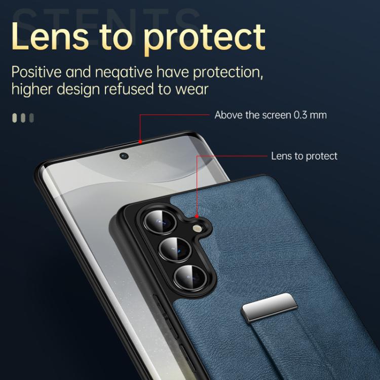 For Samsung Galaxy S24 5G SULADA PC Hybrid Leather Texture Skin Feel Shockproof Phone Case(Green) - Galaxy S24 5G Cases by SULADA | Online Shopping UK | buy2fix