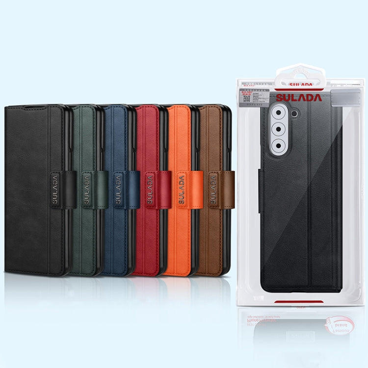 For Honor Magic Vs SULADA All-inclusive Magnetic Snap Flip Leather Phone Case(Black) - Honor Cases by SULADA | Online Shopping UK | buy2fix
