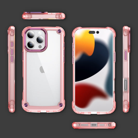 For iPhone 16 Pro Max Skin Feel TPU + PC Phone Case(Transparent Pink) by buy2fix