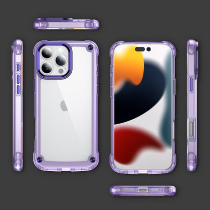 For iPhone 16 Pro Max Skin Feel TPU + PC Phone Case(Transparent Purple) by buy2fix