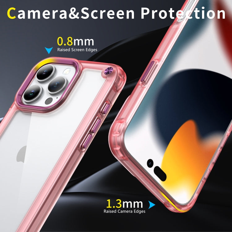 For iPhone 16 Pro Skin Feel TPU + PC Phone Case(Transparent Pink) by buy2fix