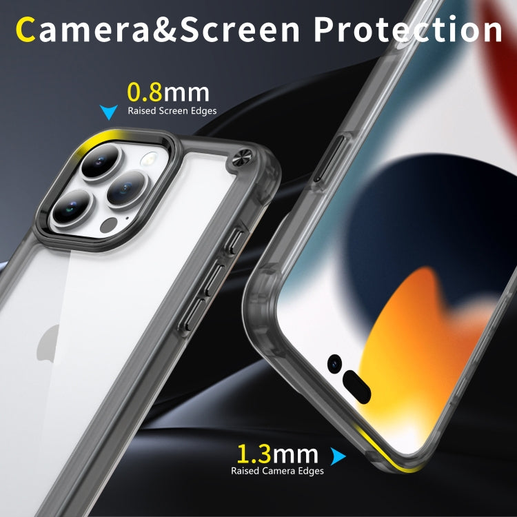 For iPhone 16 Pro Skin Feel TPU + PC Phone Case(Transparent Black) by buy2fix