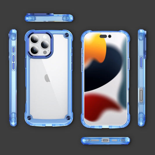 For iPhone 16 Pro Skin Feel TPU + PC Phone Case(Transparent Blue) by buy2fix