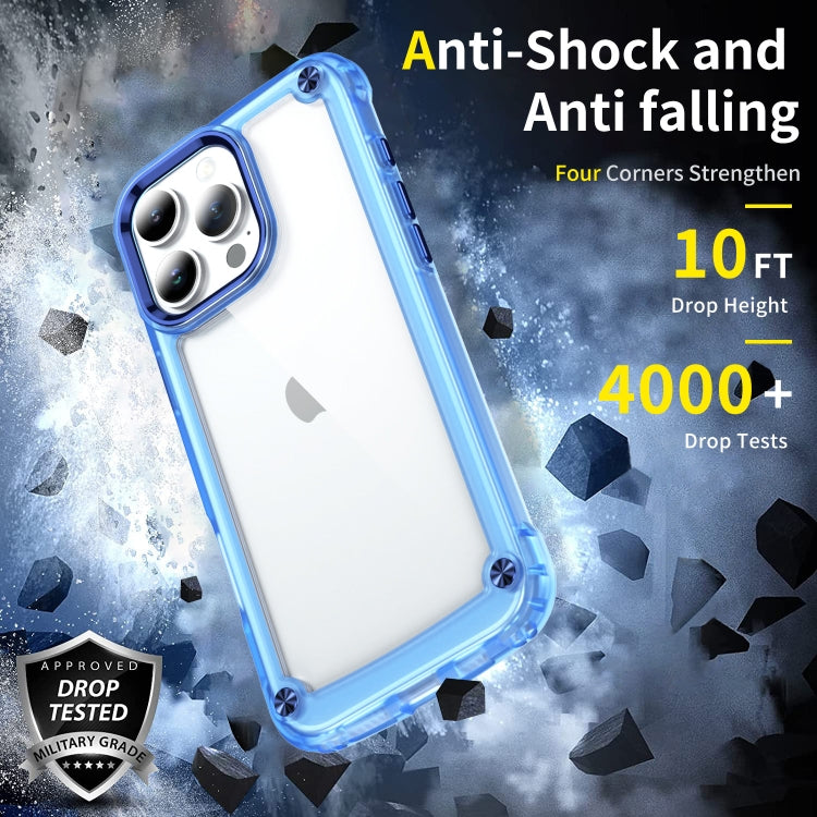 For iPhone 16 Pro Skin Feel TPU + PC Phone Case(Transparent Blue) by buy2fix