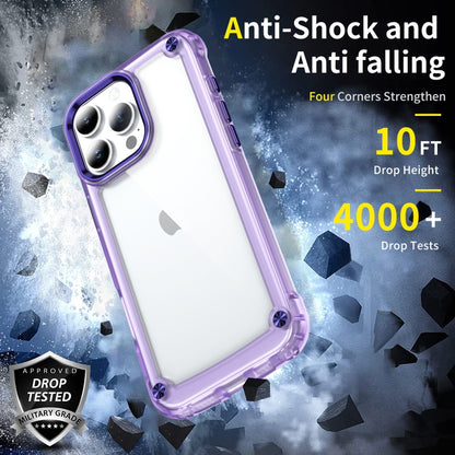 For iPhone 16 Pro Skin Feel TPU + PC Phone Case(Transparent Purple) by buy2fix