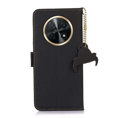 For Huawei Enjoy 60X / Nova Y91 4G Genuine Leather Magnetic RFID Leather Phone Case(Black) - Huawei Cases by buy2fix | Online Shopping UK | buy2fix