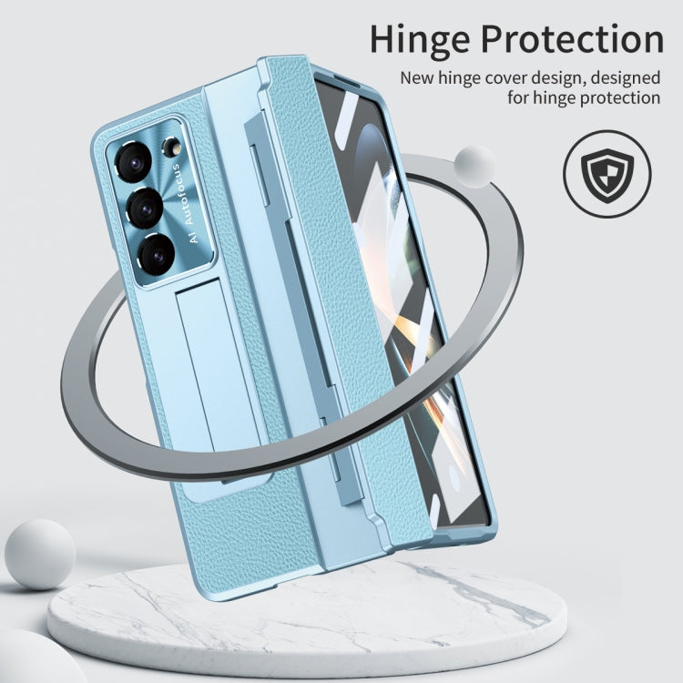 For Samsung Galaxy Z Fold5 5G Integrated Full Coverage Phone Case with Hinge(Blue) - Galaxy Z Fold5 Cases by buy2fix | Online Shopping UK | buy2fix