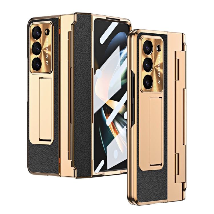 For Samsung Galaxy Z Fold5 5G Integrated Full Coverage Phone Case with Hinge(Gold+Black) - Galaxy Z Fold5 Cases by buy2fix | Online Shopping UK | buy2fix