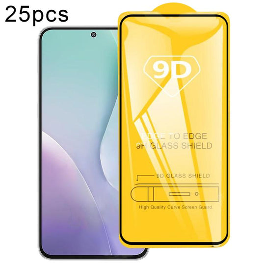 For Samsung Galaxy M56 5G 25pcs 9D Full Glue Screen Tempered Glass Film