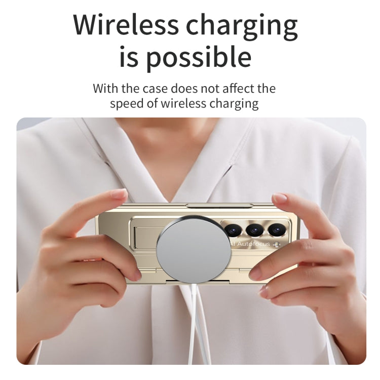 For Samsung Galaxy Z Fold5 5G Integrated Folding Phone Case with Hinge(Champagne Gold) - Galaxy Z Fold5 Cases by buy2fix | Online Shopping UK | buy2fix