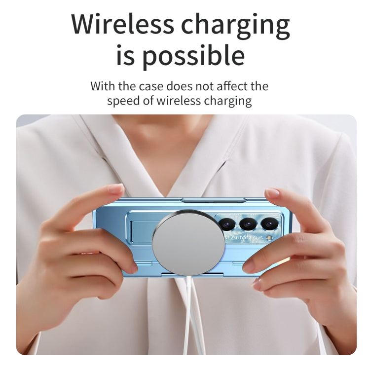 For Samsung Galaxy Z Fold5 5G Integrated Folding Phone Case with Hinge(Blue) - Galaxy Z Fold5 Cases by buy2fix | Online Shopping UK | buy2fix