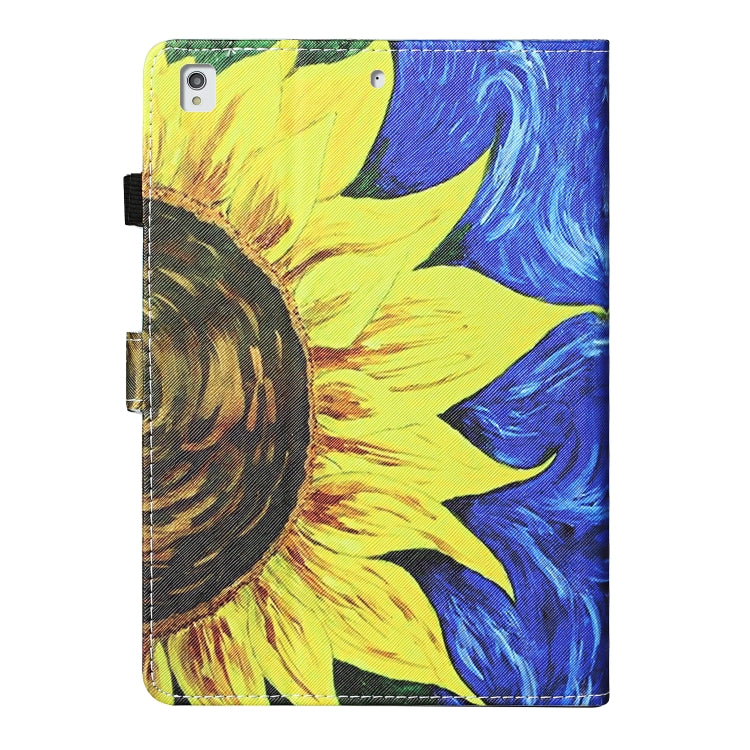 For iPad 10.2 / Air 2019 / Pro 10.5 Colored Drawing Stitching Horizontal Flip Leather Case, with Holder & Card Slots & Sleep / Wake-up Function(Sunflower) - iPad 10.2 Cases by buy2fix | Online Shopping UK | buy2fix