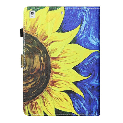 For iPad 10.2 / Air 2019 / Pro 10.5 Colored Drawing Stitching Horizontal Flip Leather Case, with Holder & Card Slots & Sleep / Wake-up Function(Sunflower) - iPad 10.2 Cases by buy2fix | Online Shopping UK | buy2fix