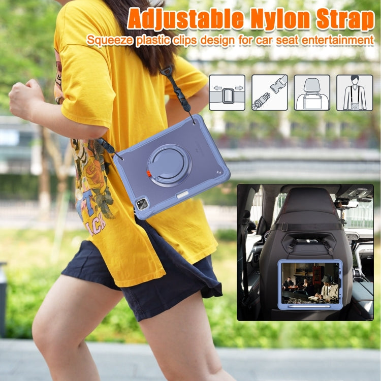For iPad Air 2022 10.9 / Pro 11 2022 Heavy Duty Hybrid Tablet Case with Handle & Strap(Lavender Grey) - iPad 2025 / 2022 Cases by buy2fix | Online Shopping UK | buy2fix
