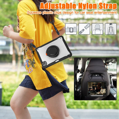 For iPad Air 2022 10.9 / Pro 11 2022 Heavy Duty Hybrid Tablet Case with Handle & Strap(Black) - iPad 2025 / 2022 Cases by buy2fix | Online Shopping UK | buy2fix