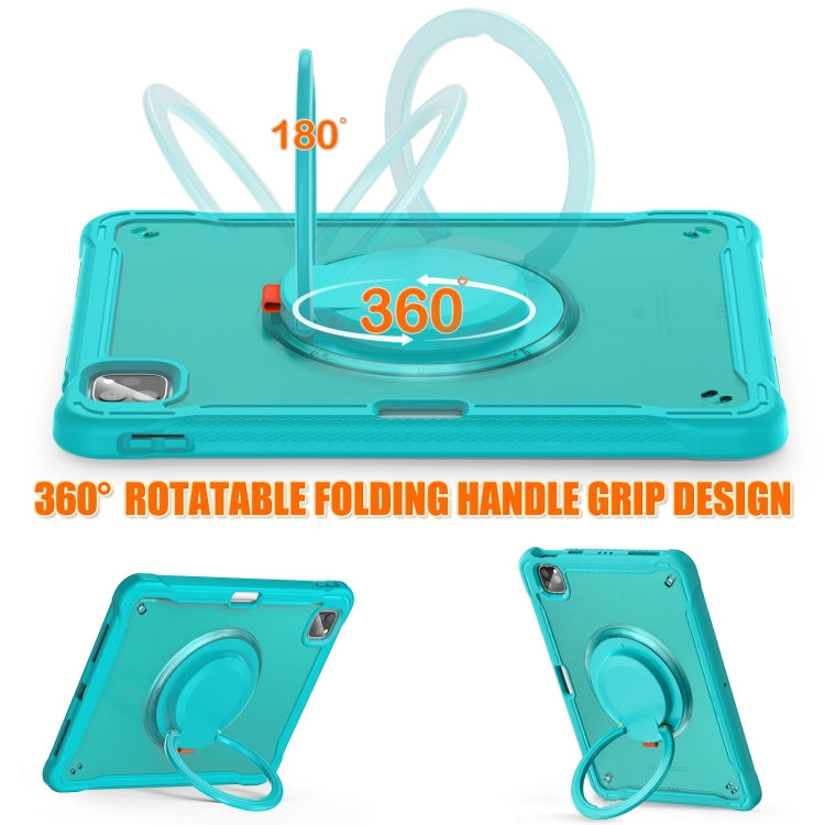 For iPad Air 2022 10.9 / Pro 11 2022 Heavy Duty Hybrid Tablet Case with Handle & Strap(Light Blue) - iPad 2025 / 2022 Cases by buy2fix | Online Shopping UK | buy2fix