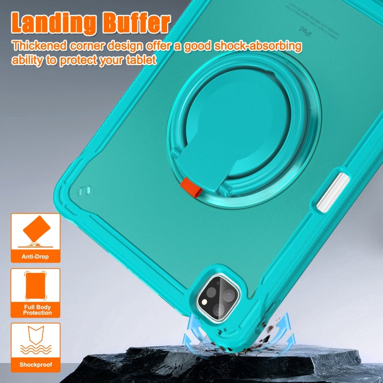 For iPad Air 2022 10.9 / Pro 11 2022 Heavy Duty Hybrid Tablet Case with Handle & Strap(Light Blue) - iPad 2025 / 2022 Cases by buy2fix | Online Shopping UK | buy2fix
