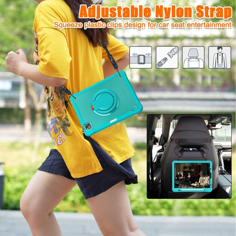 For iPad Air 2022 10.9 / Pro 11 2022 Heavy Duty Hybrid Tablet Case with Handle & Strap(Light Blue) - iPad 2025 / 2022 Cases by buy2fix | Online Shopping UK | buy2fix