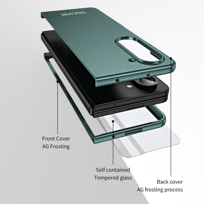 For Samsung Galaxy Z Fold5 5G Integrated AG Matte Folding Phone Case with Pen Slot(Green) - Galaxy Z Fold5 Cases by buy2fix | Online Shopping UK | buy2fix