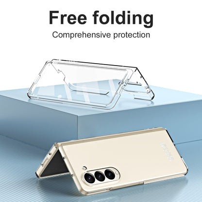For Samsung Galaxy Z Fold5 5G Integrated AG Matte Folding Phone Case with Pen Slot(Transparent) - Galaxy Z Fold5 Cases by buy2fix | Online Shopping UK | buy2fix