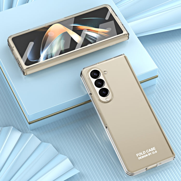 For Samsung Galaxy Z Fold5 5G Integrated AG Matte Folding Phone Case with Pen Slot(Transparent) - Galaxy Z Fold5 Cases by buy2fix | Online Shopping UK | buy2fix