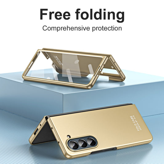 For Samsung Galaxy Z Fold5 5G Integrated AG Matte Folding Phone Case with Pen Slot(Champagne Gold) - Galaxy Z Fold5 Cases by buy2fix | Online Shopping UK | buy2fix