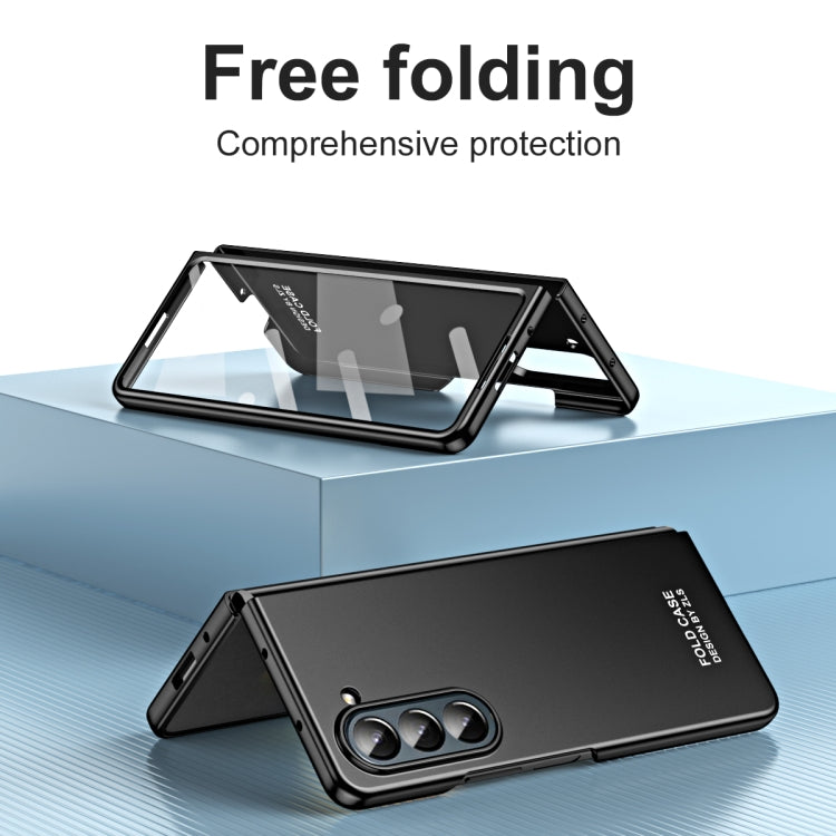 For Samsung Galaxy Z Fold5 5G Integrated AG Matte Folding Phone Case with Pen Slot(Black) - Galaxy Z Fold5 Cases by buy2fix | Online Shopping UK | buy2fix