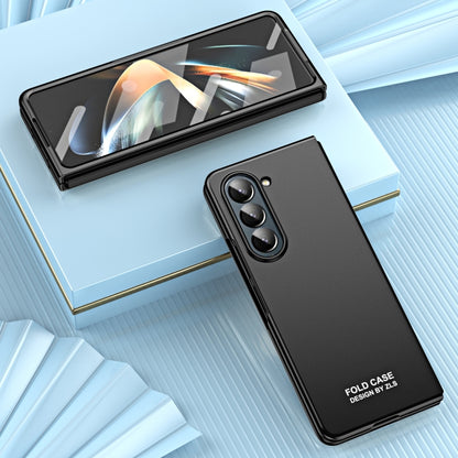 For Samsung Galaxy Z Fold5 5G Integrated AG Matte Folding Phone Case with Pen Slot(Black) - Galaxy Z Fold5 Cases by buy2fix | Online Shopping UK | buy2fix