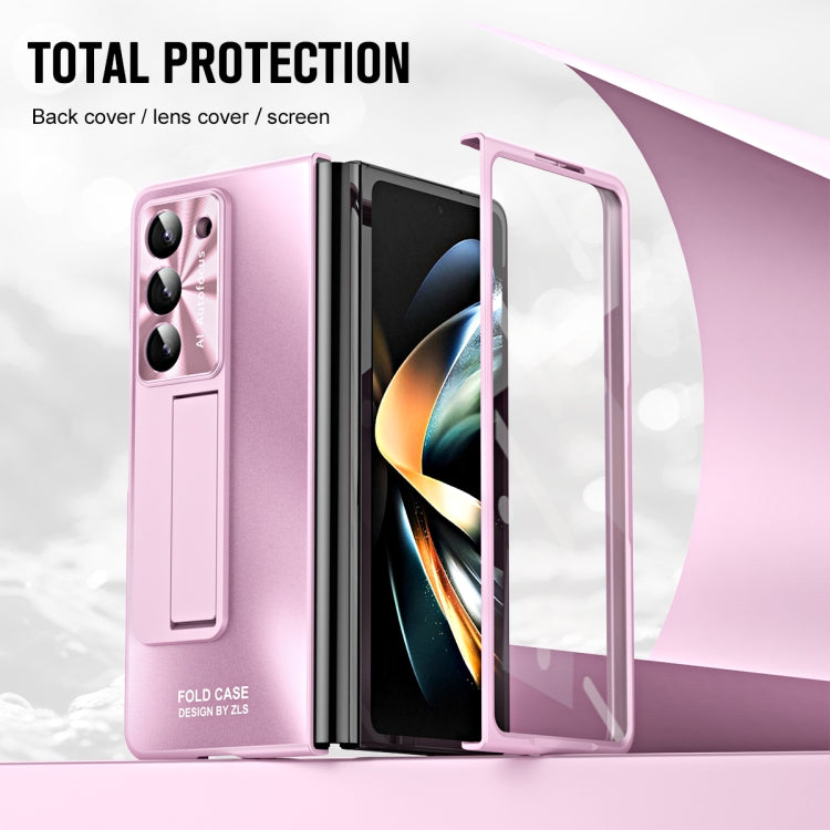 For Samsung Galaxy Z Fold5 5G Integrated AG Matte Folding Phone Case(Pink) - Galaxy Z Fold5 Cases by buy2fix | Online Shopping UK | buy2fix