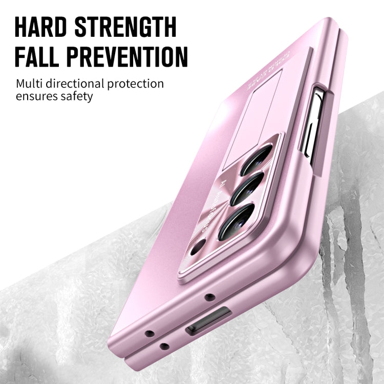 For Samsung Galaxy Z Fold5 5G Integrated AG Matte Folding Phone Case with Pen Slot(Pink) - Galaxy Z Fold5 Cases by buy2fix | Online Shopping UK | buy2fix