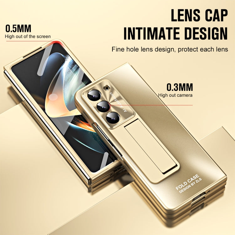 For Samsung Galaxy Z Fold5 5G Integrated AG Matte Folding Phone Case with Pen Slot(Champagne Gold) - Galaxy Z Fold5 Cases by buy2fix | Online Shopping UK | buy2fix