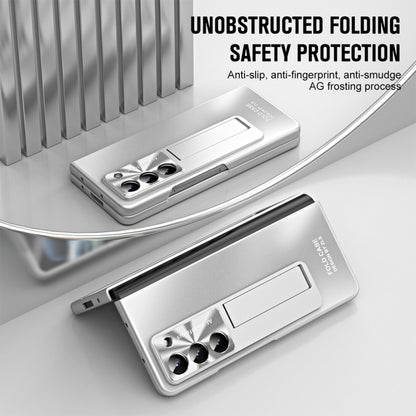 For Samsung Galaxy Z Fold5 5G Integrated AG Matte Folding Phone Case with Pen Slot(Silver) - Galaxy Z Fold5 Cases by buy2fix | Online Shopping UK | buy2fix