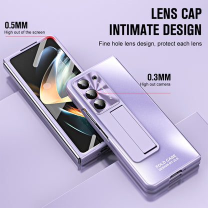 For Samsung Galaxy Z Fold5 5G Integrated AG Matte Folding Phone Case with Pen Slot(Purple) - Galaxy Z Fold5 Cases by buy2fix | Online Shopping UK | buy2fix