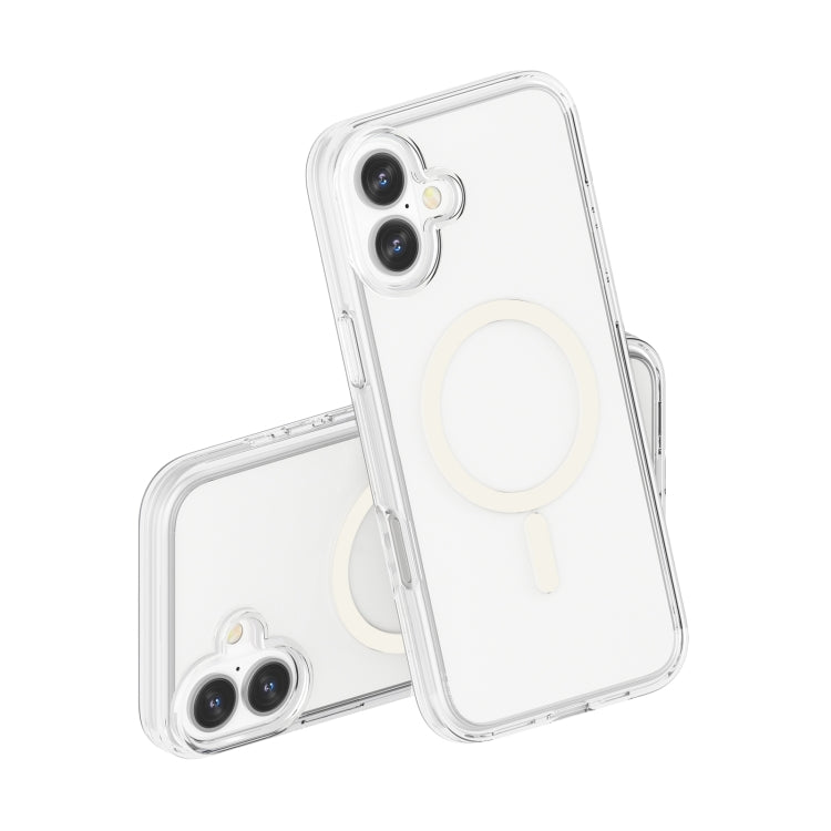 For iPhone 16 Terminator Style Transparent MagSafe Magnetic Phone Case(Transparent) by buy2fix