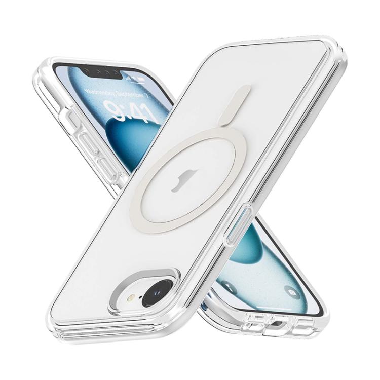 For iPhone 16e Terminator Style Transparent MagSafe Magnetic Phone Case(Transparent) - iPhone 16e Cases by buy2fix | Online Shopping UK | buy2fix